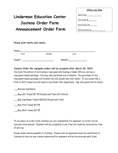 Jostens and Graduation Announcement Order Form