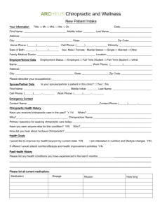 Adult Intake Form - ARCHEUS Chiropractic