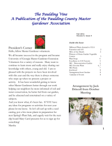 The Paulding Vine A Publication of the Paulding County Master