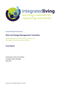 integratedliving`s Risk and Change Management Transition