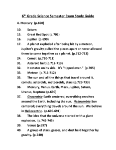 6th Grade Science Semester Exam Study Guide 4. Mercury (p.690