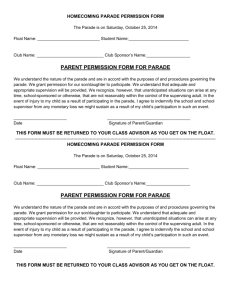 Homecoming Parade Permission Form