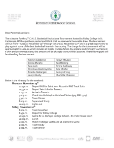 CAIS Information Letter 2 and Itinerary