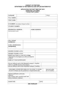 Application form for Assistant Lecturer