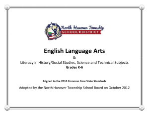 English Language Arts - North Hanover Township School District