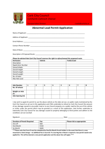 Abnormal Load Permit Application 2015