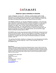 31.01.10_Datamars opens subsidiary in Australia