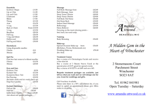 our full price list - Amanda Attwood Beauty Clinic in Winchester