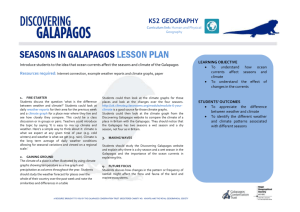2C1 Seasons in Galapagos MSWord Lesson Plan KS2 Geography