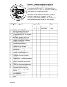 docxSafety Hazard Inspection Checklist