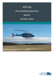 Wild Dog Aerial Baiting Operation Report, October 2014