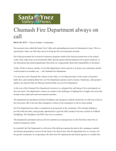 Chumash Fire Department Always on Call