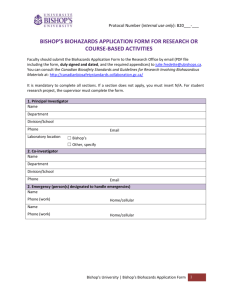 Biohazards application form for research or course