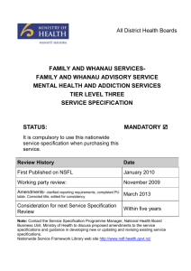 Family and Whānau Advisory Services