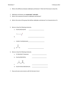 Worksheet 7 - Chemistry 107 SI