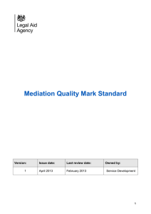LAA Mediation Quality Mark standard