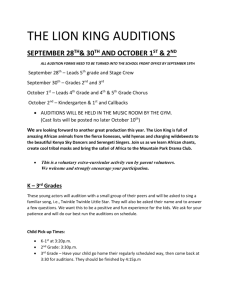 the lion king auditions