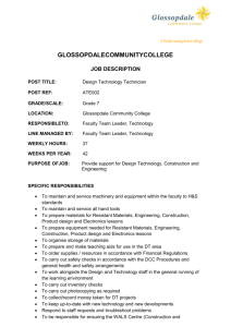 Job Description - Glossopdale Community College