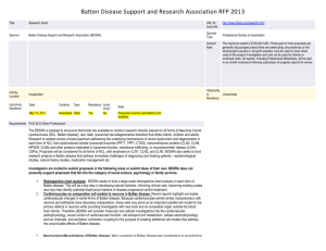 Batten Disease Support and Research Association RFP 2013 Title