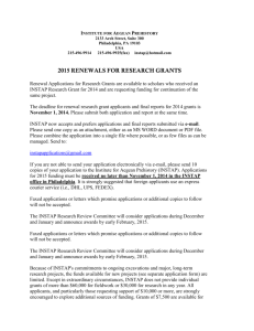 2015 renewals for research grants