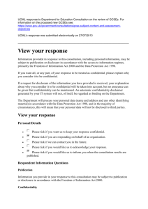 UCML response to reviewed GCSEs (July 2013)