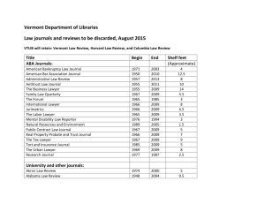 University and other journals