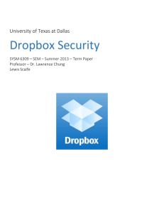 Dropbox Security - The University of Texas at Dallas