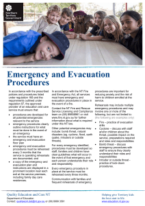 Emergency and Evacuation Procedures