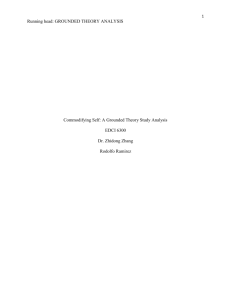 Running head: GROUNDED THEORY ANALYSIS Commodifying
