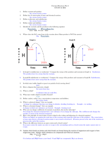 Chemical Reactions Part 2 Study guide answers