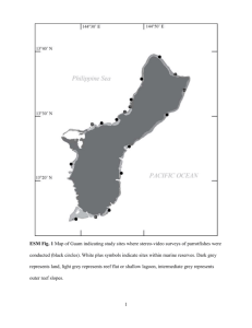 ESM Fig. 1 Map of Guam indicating study sites where stereo