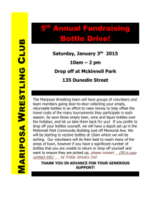 5 th Annual Fundraising Bottle Drive!