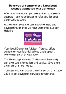 Dementia leaflet - Leith Community Education Centre