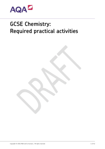 GCSE Chemistry: Required practical activities
