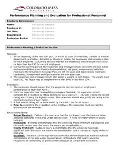 Professional Employee Evaluation Form