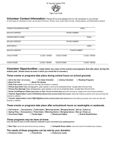 Volunteer Contact Form