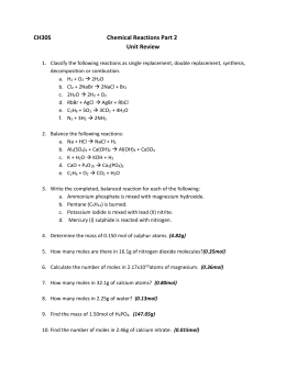 Moles to Particles (atoms or molecules) Worksheet