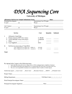 DNA Sequencing Core - University of Michigan