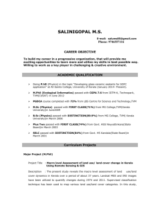 Salinigopal M.S (PhD student)