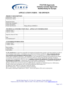 CE Application Form