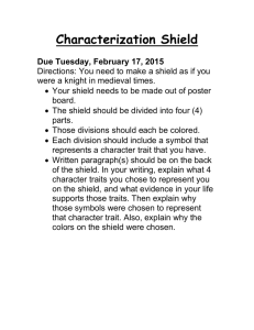 Characterization Shield Due Tuesday, February 17, 2015