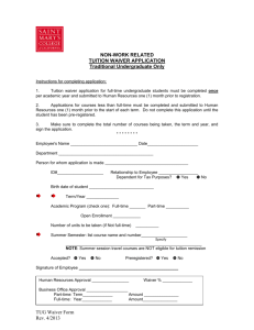 Tuition Waiver Application - Undergraduate