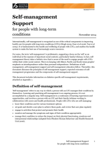 Self-management Support for people with long