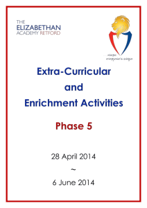 Extra Curricular and Enrichment Activities Booklet