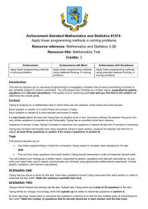 Assessment task 2 - Auckland Mathematical Association