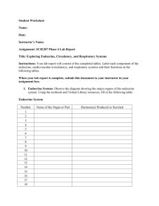 Student Worksheet Name: Date: Instructor`s Name: Assignment