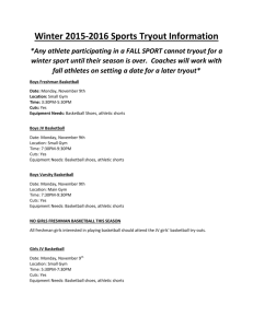 Winter 2015-2016 Sports Tryout Information *Any athlete