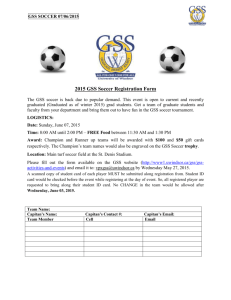 2015 GSS Soccer Registration Form