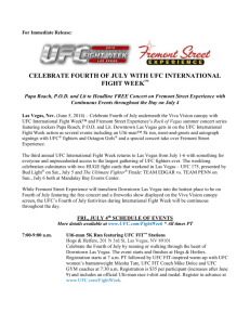 Celebrate Fourth of July With UFC International Fight Week