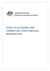 GUIDE TO AccessING and CorrectING YOUR PERSONAL